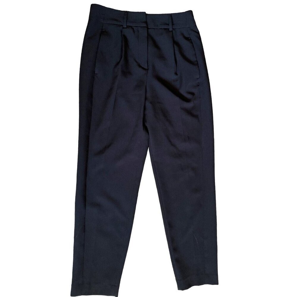 Express pleated black tapered ankle High Rise dress pants women‎ 4R